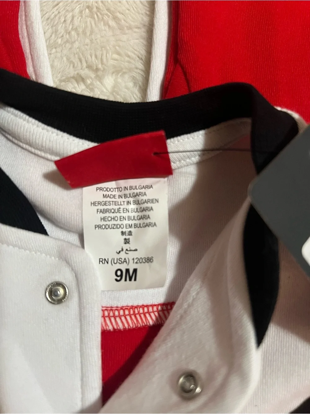 Ducati Red & White Infant One-Piece Footie with Grip Patches